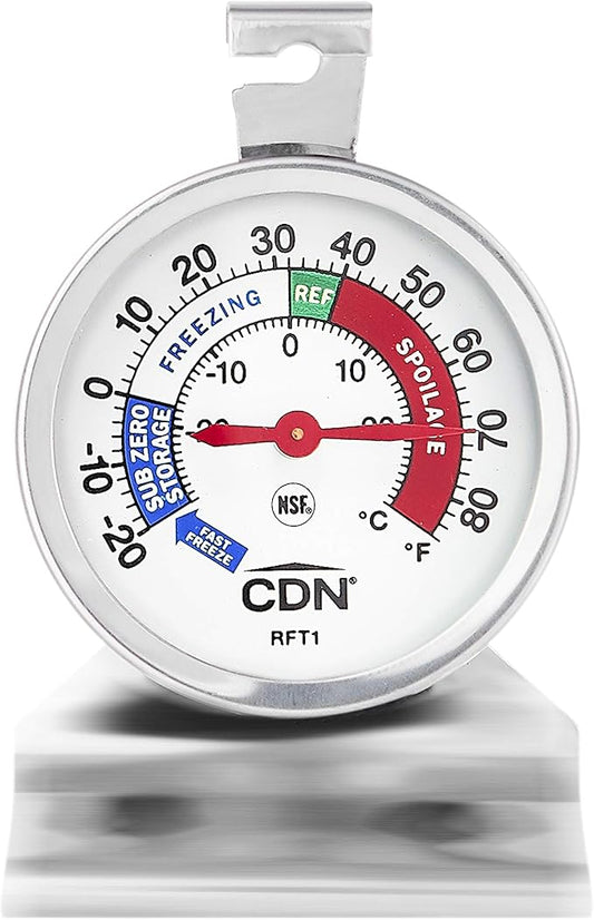 CDN RFT1 Proaccurate Heavy Duty Refrigerator Freezer Thermometer, ProAccurate Heavy Duty Refrigerator/Freezer Thermometer
