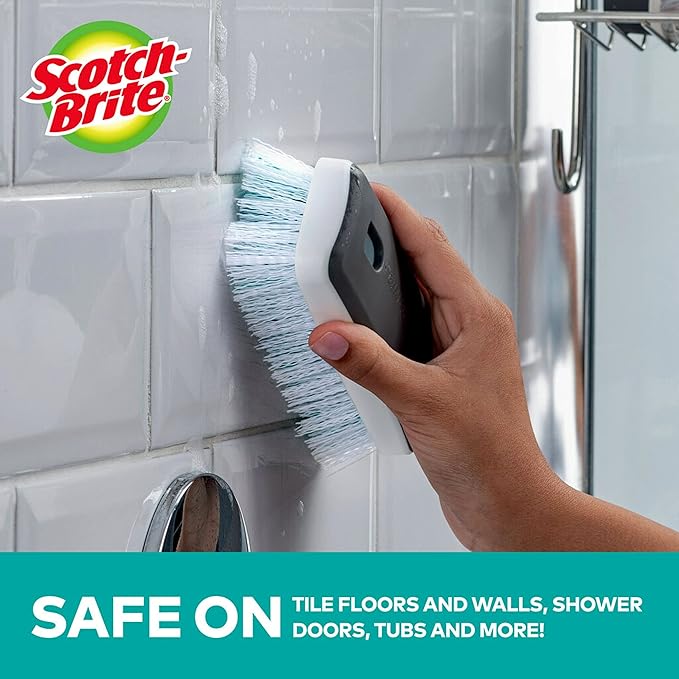 Scotch-Brite Deep Clean Brush | For Tile Floors and Walls | For Shower and Tubs | Pack of 6