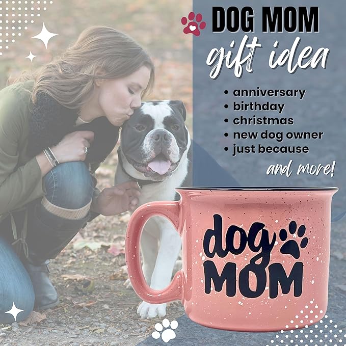Cute Funny Large 15 oz Coffee Mug for Dog Lovers - Dog Mom, Dog Dad, Fur Mama - Unique Fun Gifts for Her, Dad, Mom, Sister, Teacher, Coworkers - Coffee Cups & Mugs with Quotes