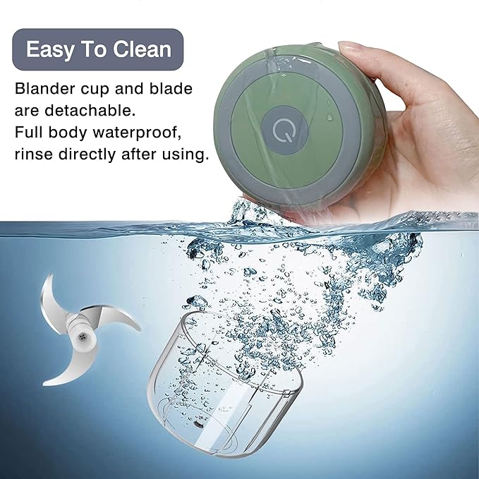 Electric Herb Grinder, 3.5 Inch Large Grinders for Grinding Dry Fresh Herbs and Spice with Clear Chamber, Portable USB Charge Herb Grinder, Including Clean Brush and Tweezers, Gift Box, Green