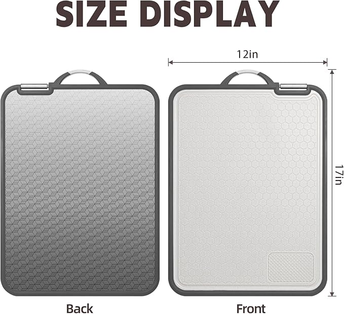 Titanium Cutting Board - 2025 New Upgrade 100% Pure Titanium Cutting Boards for Kitchen Double Sided Titanware Cutting Board,Hygiene Durable Dishwasher Safe Chopping Board (11.8x15.6)