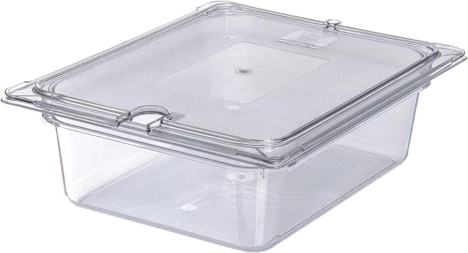 Carlisle FoodService Products 10221B07 StorPlus Half Size Food Pan, Polycarbonate, 4" Deep, Clear (Pack of 2)