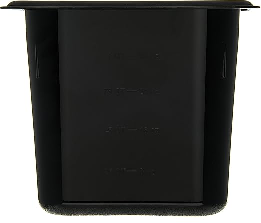 Carlisle FoodService Products High Heat Food Pan, 1/9 Size Food Storage Container for Serving Hot or Cold Food, 1.4 Qt, 6 Count, Black