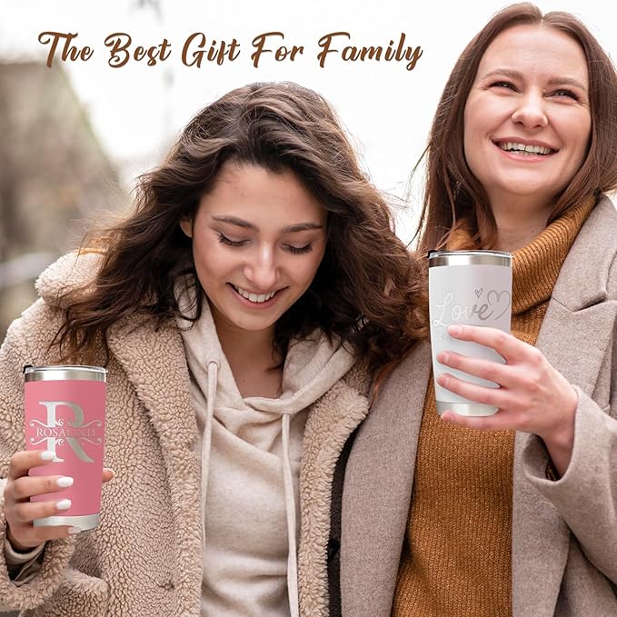 Personalized Tumbler with Text Name, Custom Stainless Steel Tumbler, Customized Employee Appreciation Gifts, Retirement Gifts for Men Women office, Customized By Enterprise (Engrave)
