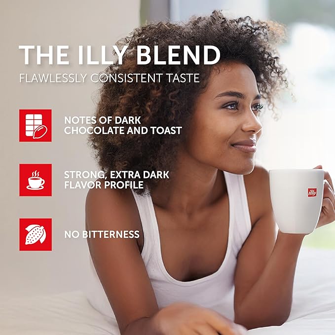 illy Aluminum Espresso Capsules - Compatible with Nespresso Machines - Forte Extra Bold Roast Coffee - Rich & Strong Flavor - Notes of Dark Chocolate - Single Serve Capsules - 10 Count (Pack of 10)