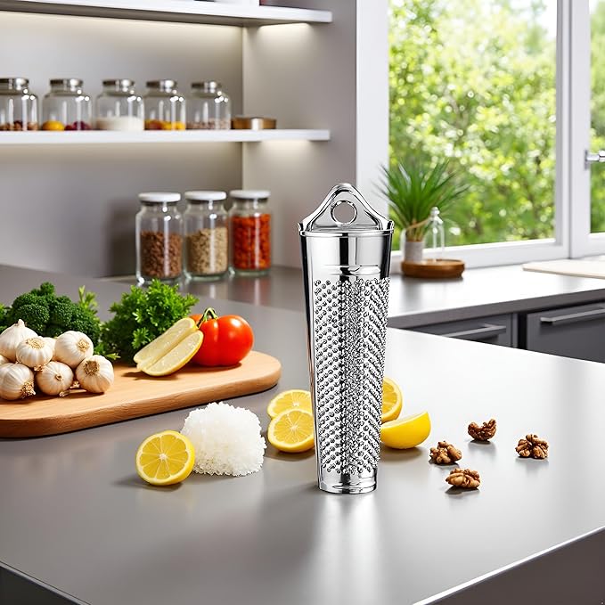 Multifunctional Kitchen Stainless Steel Ginger Garlic Nutmeg Grater Nut Walnut Lemon Hand Planer Tool Lemon Zester Durable and Professional Kitchen Tool Graters, Peelers and Slicers