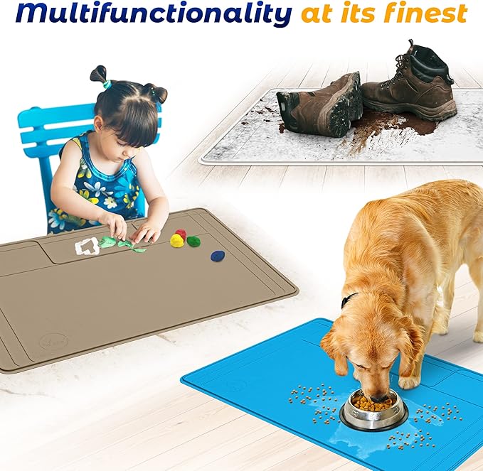 The Original Under Sink Mat - Silicone Waterproof mat, Trimmable, Easy to Clean, Kitchen cabinet liner, Under sink protector mats, Disinfection Surface - 34" x 22" or smaller