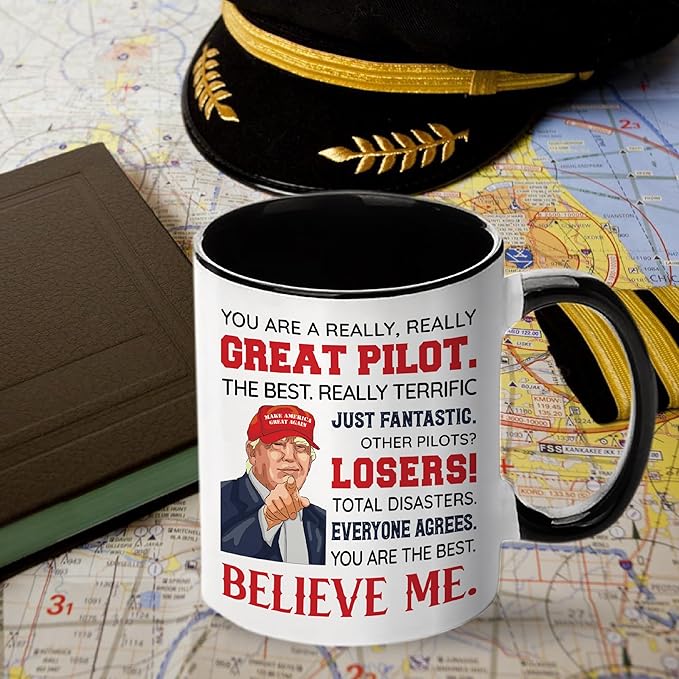 Pilot Coffee Mug 11oz, Pilot gifts for men, Pilot Gifts Idea for Birthday, Father's Day, Christmas Gifts, Pilot Gifts Aviation Men, Funny Airplane Gifts Men, Pilot Ceramic Mug