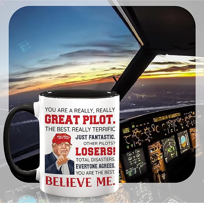 Pilot Coffee Mug 11oz, Pilot gifts for men, Pilot Gifts Idea for Birthday, Father's Day, Christmas Gifts, Pilot Gifts Aviation Men, Funny Airplane Gifts Men, Pilot Ceramic Mug