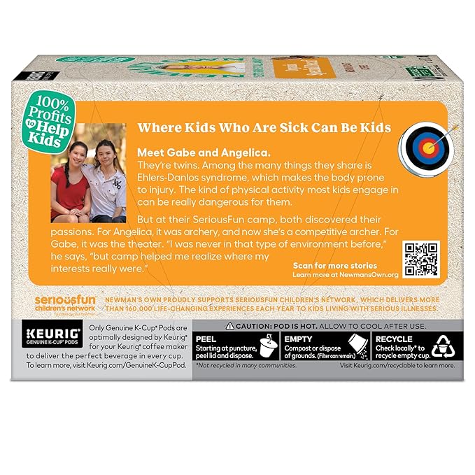 Newman's Own Organics Special Blend Decaf Keurig Single-Serve K-Cup Pods, Medium Roast Coffee, 60 Count (6 Packs of 10)