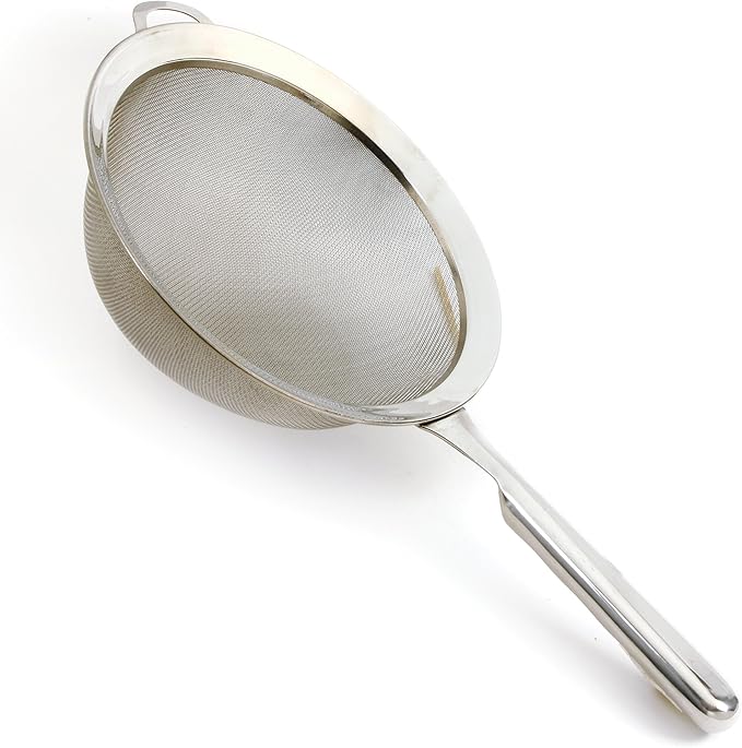 Norpro, 10" KRONA Stainless Steel Double Mesh Strainer, Silver