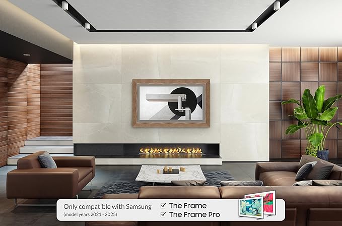 Contemporary Bronze 75" Premiere Deco TV Frame - Compatible ONLY with Samsung The Frame TV and Pro TVs (Fits 2021-2025, LS03A, LS03B,LS03C,LS03D,LS03FA,LS03FW)