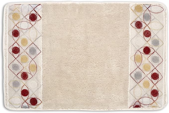 Zahari Home Sedona Modern Bathroom Rug Classic Luxury Bath Rug Contemporary Decor Beautiful Shower Mat Unique Design Stylish Bathroom Rug Bath Shower Tub Decor
