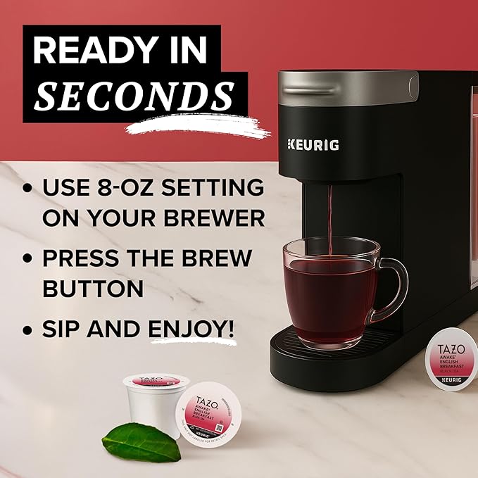 TAZO Tea Bag K-Cup Pods, Awake English Breakfast & Zen 22 CT (2ea) (Variety Pack)
