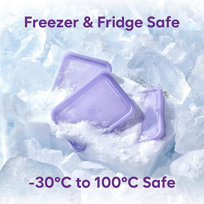 Twist-Release Freezer Containers,24 Pack Flexible When Frozen | Anti-Break, BPA-Free, Stackable | Made in Korea