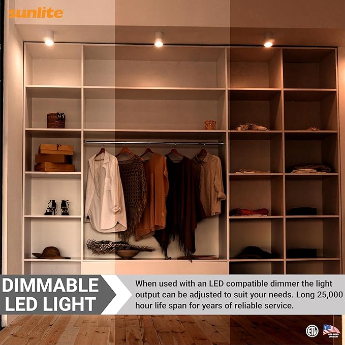 Sunlite LED R14 Mini Flood Light Bulbs, 4 Watts (25W Equivalent), 250 Lumens, Medium (E26) Base, Dimmable, ETL Listed, 2700K Soft White, for China and Curio Cabinet Light, 3 Count