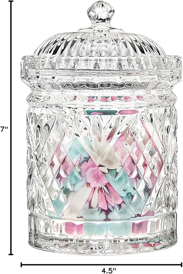 Godinger Canister Set, Crystal Glass Canisters Food Storage Candy Jars - Dublin Collection, Set of 3