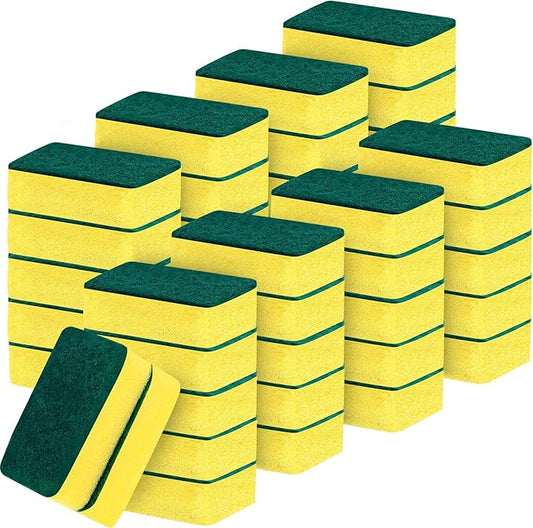 40 Pack Sponges Kitchen High Density Dish Sponges Scrub Sponge Multi-Surface Cleaning Scrubber Pad, Durable Dishwashing Sponge Bulk Cleaning Supplies for Washing Dishes, Home, Kitchen, Bathroom, Car