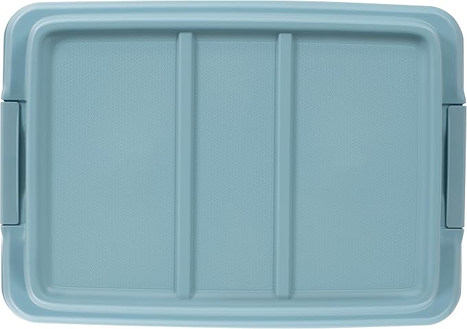Hefty HI-RISE 18 Qt Plastic Storage Bins with Lids, 8 Pack Clear Stackable Containers with Secure Latching Handles, Under Bed Storage Boxes for Clothes, Shoes, Toys, Closet Organization