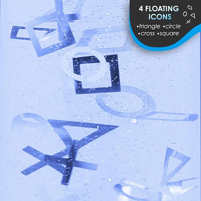 Paladone PlayStation Glitter Flow Lamp Night Light, Bedroom Décor Mood Light, 33 cm