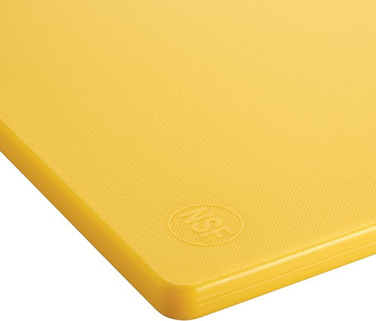 Winco Heavy-Duty Plastic Cutting Board, 15" x 20" x 1/2", Yellow, Medium