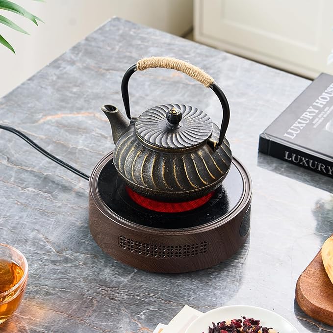 PARACITY Cast Iron Teapot Japanese 700ml/23oz, Tea Kettle Pot for Stove Top, Tea Pot with Stainless Steel Infusers for Loose Tea, Boiling Hot Water Tea, Mothers Day Gifts from Daughter/Son
