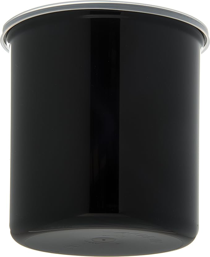 Carlisle FoodService Products Classic Round Storage Container Crock with Lid for Kitchen, Restaurants, Home, Plastic, 2.7 Quarts, Black, (Pack of 6)