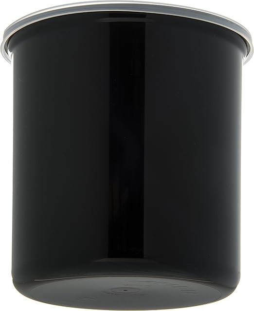 Carlisle FoodService Products Classic Round Storage Container Crock with Lid for Kitchen, Restaurants, Home, Plastic, 2.7 Quarts, Black
