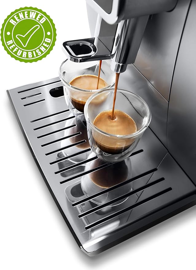 De'Longhi Dinamica Automatic Coffee & Espresso Machine (Silver with Premium Adjustable Frother) (Renewed)