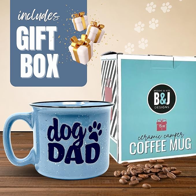 Cute Funny Coffee Mug for Dog Lovers - Dog Mom, Dog Dad, Fur Mama - Unique Fun Gifts for Her, Dad, Mom, Sister, Teacher, Coworkers - Coffee Cups & Mugs with Quotes