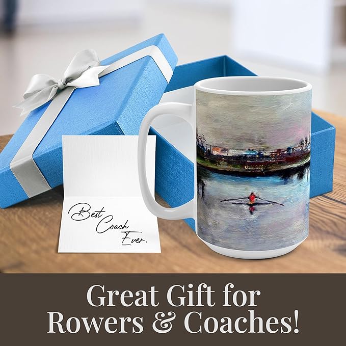 Rowers Mug - 15oz Ceramic Coffee Cup - Personalized Rowing-Themed Gift, Lead & BPA Free, Ideal Rowing Gift for Coaches, Teams & Enthusiasts