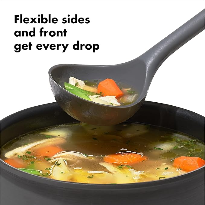 OXO Good Grips Silicone Everyday Ladle, 719812689807, Peppercorn, One Size