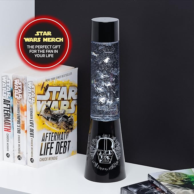 Star Wars Glitter Flow Lamp Night Light, Bedroom Décor Mood Light, 33 cm