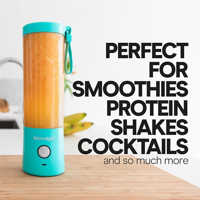 BlendJet 2 Portable Blender for Smoothies & Shakes - BlendJet Cordless Personal & Small Blender, USB-C Rechargeable & Self Cleaning - (Black, 20 oz.)