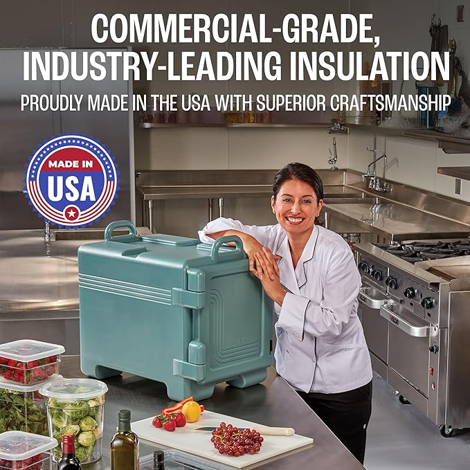 Cambro Insulated Food Pan Carrier - Hotbox for Catering & Transport - UPC300 Series (Slate Blue)