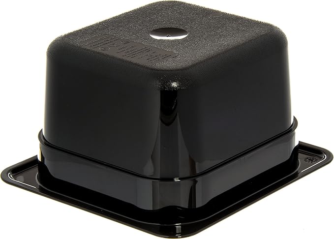 Carlisle FoodService Products 3068403-E Plastic Food Pan, 1/6 Size, 4 Inches Deep, Black