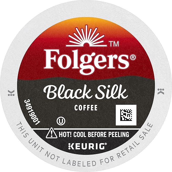 Folgers Black Silk Dark Roast Coffee, 12 Keurig K-Cup Pods (Pack fo 1)