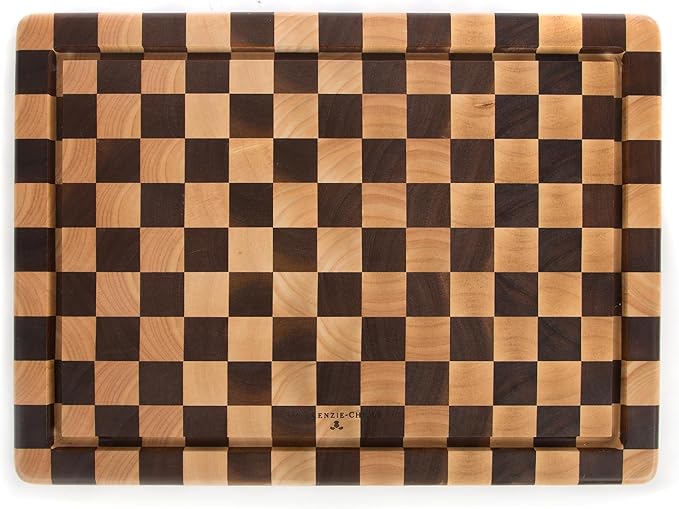 MACKENZIE-CHILDS Check Carving Board, Decorative Wooden Cutting Board, 13 Inches x 17 Inches