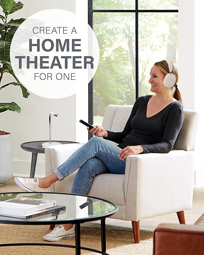 Sanus Sonos Ace Headphones Stand - Premium Stand w/Silicone Cradle Prevents Creasing & Built-in Cable Management w/Magnetic Clip for Fast Charging - Tool-Free Setup - White Sonos Headphones Holder