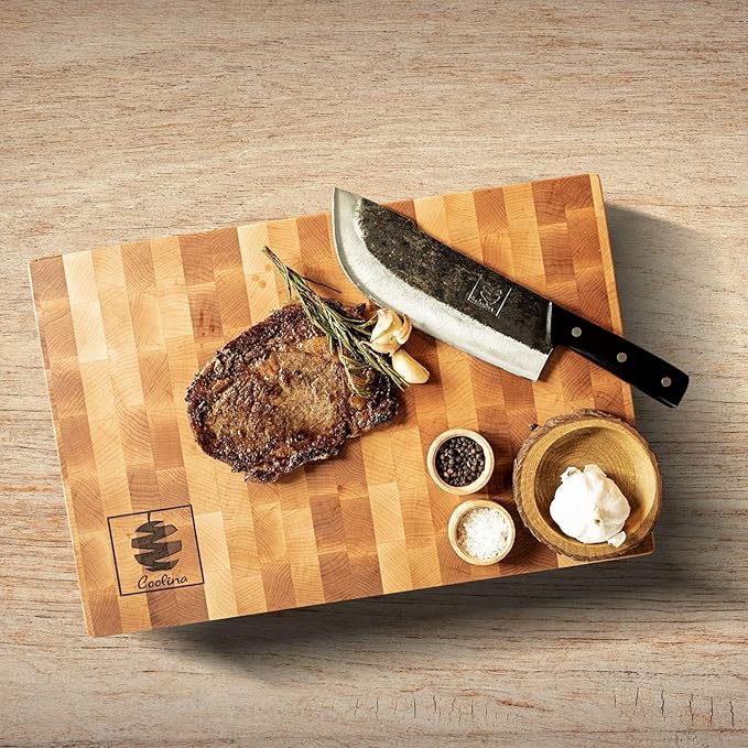 COOLINA The Ultimate Meat Lover 4-Knife Set - Premium Hand-Forged High-Carbon Steel Kitchen Knives: Versatile Promaja, Heavy-Duty Lixy, Precision Daozi, and Multi-Functional Tungsten