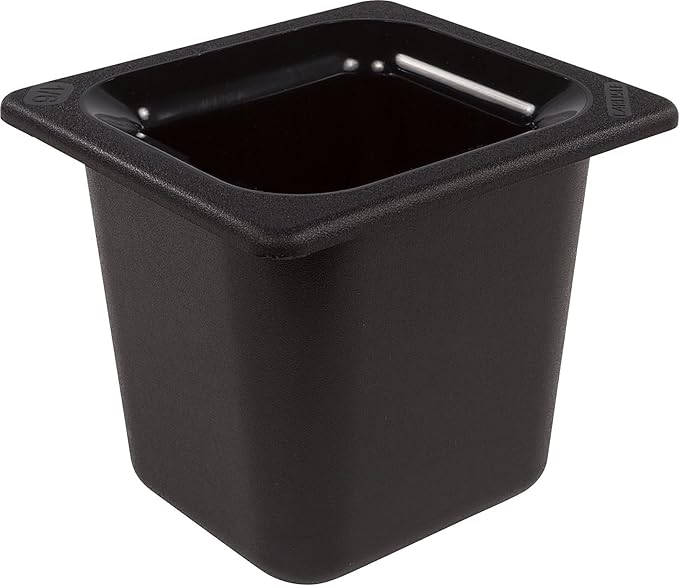 Carlisle CM110403 Coldmaster ABS Sixth-Size Food Pan, 6.84 x 6.25 x 5.91", Black