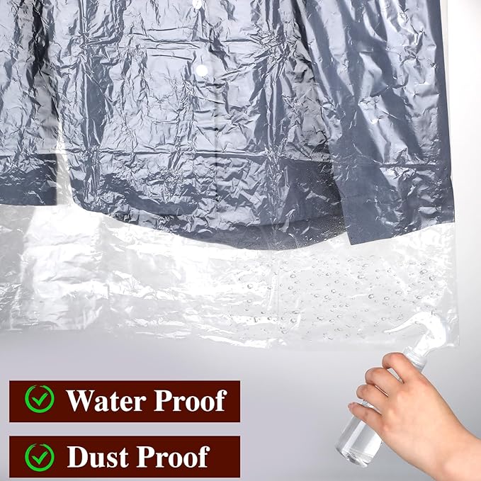 60 Pcs Dry Cleaning Bags, 35.4 x 23.6 In Clear Plastic Garment Bags for Coat Shirt Dust-Proof Clothing Storage Bag for Home, Dry Cleaners, Travel