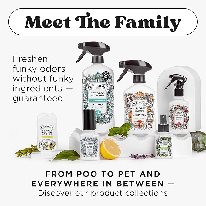 Poo-Pourri Before-You-Go 8oz Air & Toilet Freshener Lavender Vanilla Spray – Instantly Works to Trap Bathroom Odor – Plant Based Ingredients & Essential Oils – with Lavender, Vanilla & Citrus