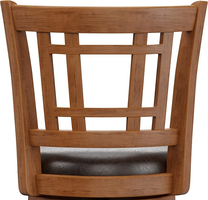 Hillsdale Fairfox 24.5" Wood Swivel Counter Height Stool, Oak