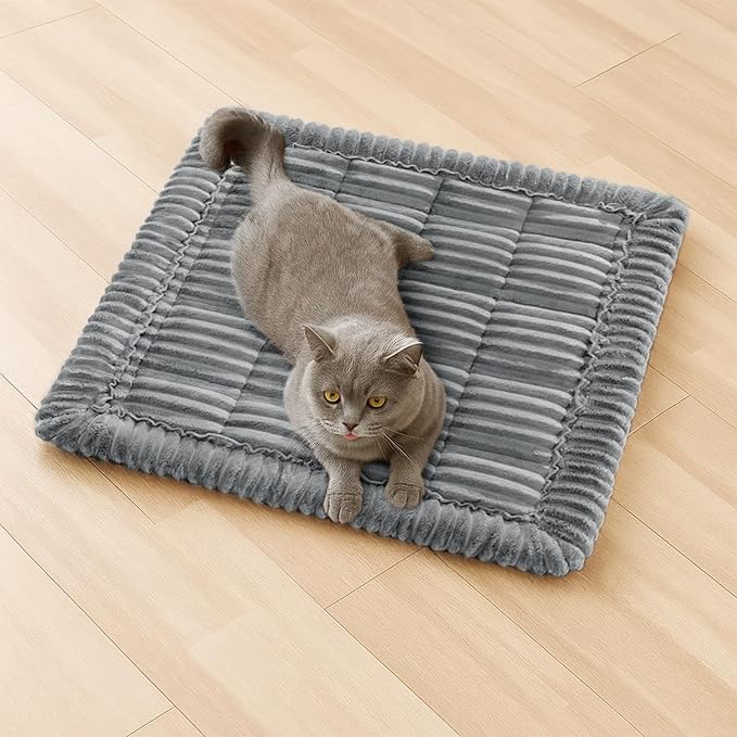 FUNNY FUZZY Pet Couch Covers for Sofa, Washable Dog Couch Cover Protector for Dogs, Flannel Couch Covers for Dogs Pet Friendly Pets Mat Bed (Blue-Grey, 19.7"x19.7")