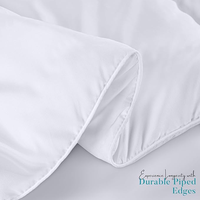 Utopia Bedding Comforter Duvet Insert, Quilted Comforter with Corner Tabs, Box Stitched Down Alternative Comforters Twin XL Size (White)