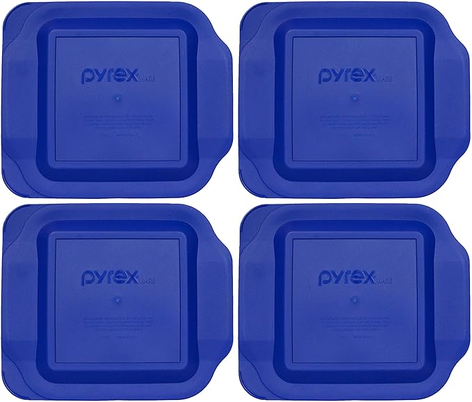 Pyrex 222-PC 2qt Blue Food Storage Replacement Lid (4-Pack) – Made in USA