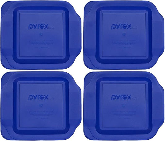 Pyrex 222-PC 2qt Blue Food Storage Replacement Lid (4-Pack) – Made in USA