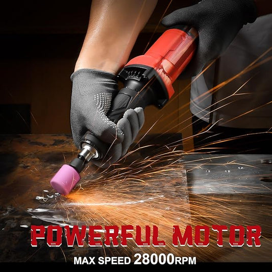 AOBEN Power Die Grinder Tool, 1/4" Electric Corded Die Grinder, 28000 RPM Heavy Duty Low Noise for Metal Grinding, Polishing, Deburring, Welding Repair