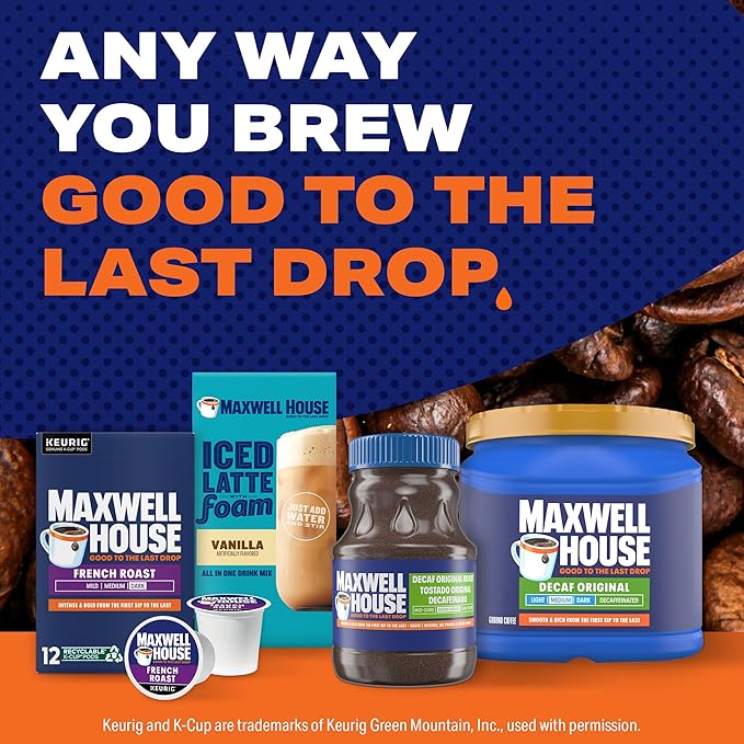 Maxwell House The Original Roast Decaf Medium Roast Ground Coffee (29.3 oz Canister)